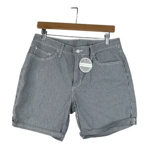 New Striped Lee Bermuda Shorts size 12 Blue/White